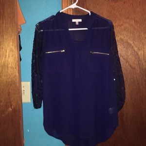 Women’s navy blue dressy shirt